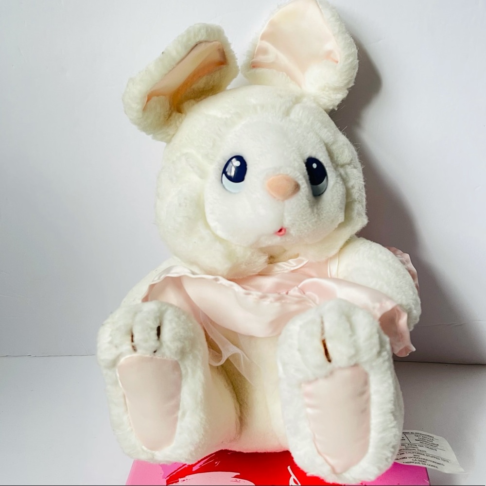 Vintage California Stuffed Toys Star Rabbit Plush White Korea